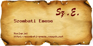 Szombati Emese névjegykártya